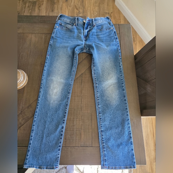 True Religion Men's Ricky Straight Jeans SZ 30 Red Stitch Buddha Patch - Picture 14 of 14